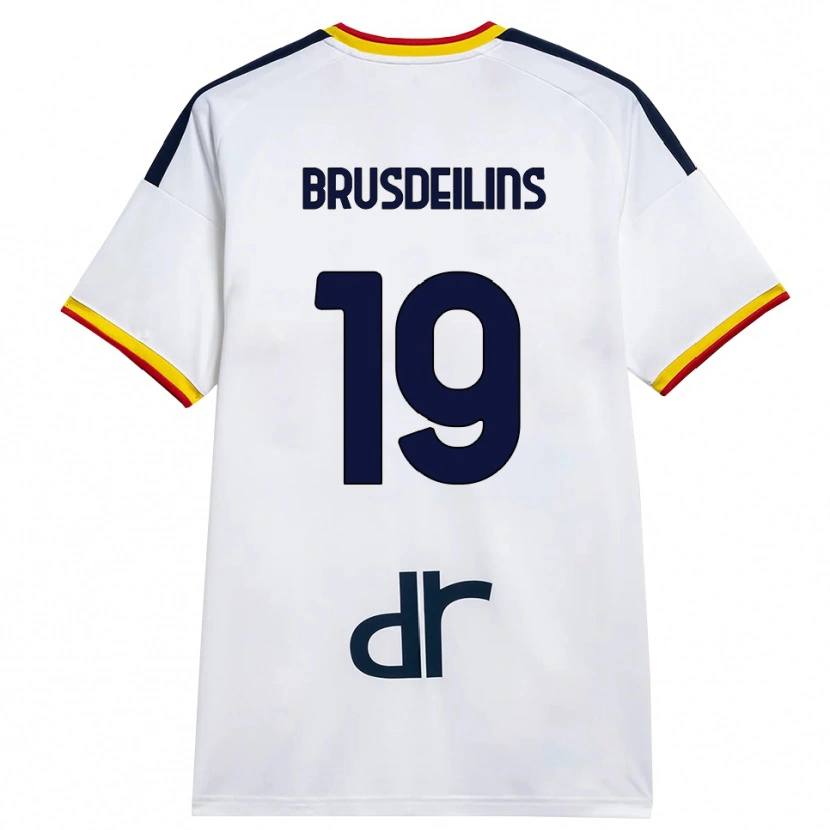 Danxen Dětské Bilal Brusdeilins #19 Bílá Žlutá Červená Daleko Hráčské Dresy 2026/27 Dres