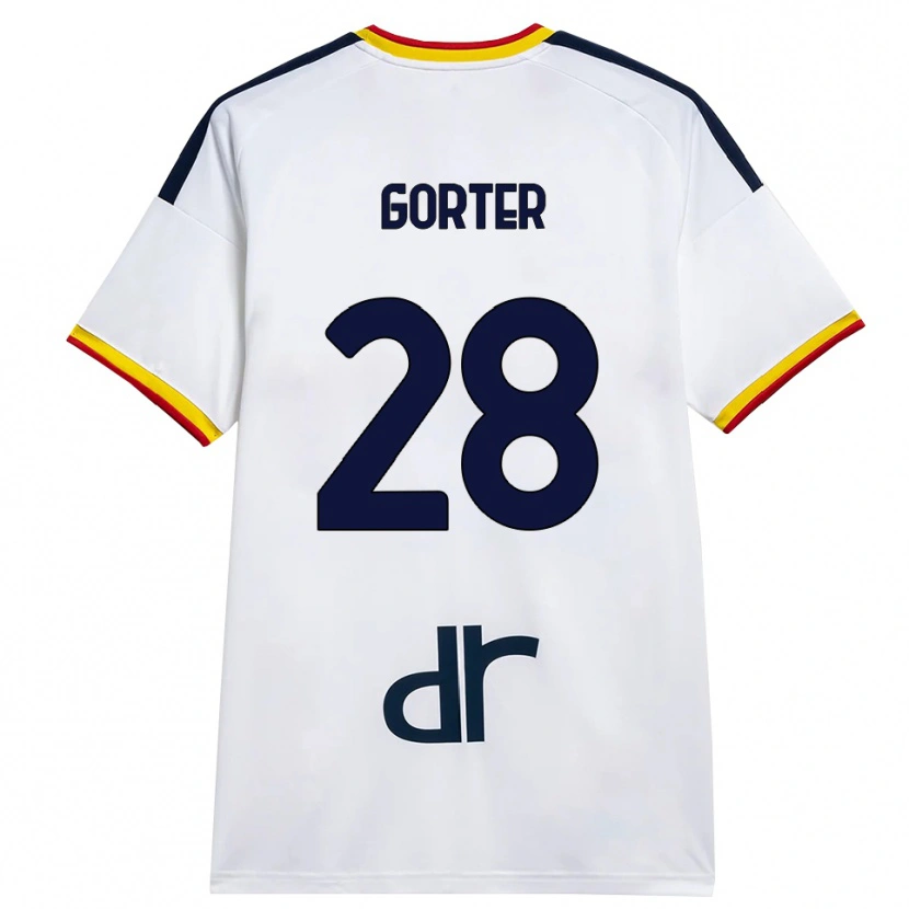 Danxen Dětské Olaf Gorter #28 Bílá Žlutá Červená Daleko Hráčské Dresy 2026/27 Dres