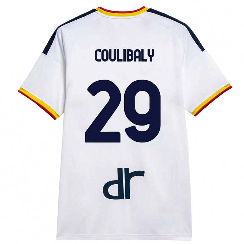 Danxen Dětské Lassana Coulibaly #29 Bílá Žlutá Červená Daleko Hráčské Dresy 2026/27 Dres