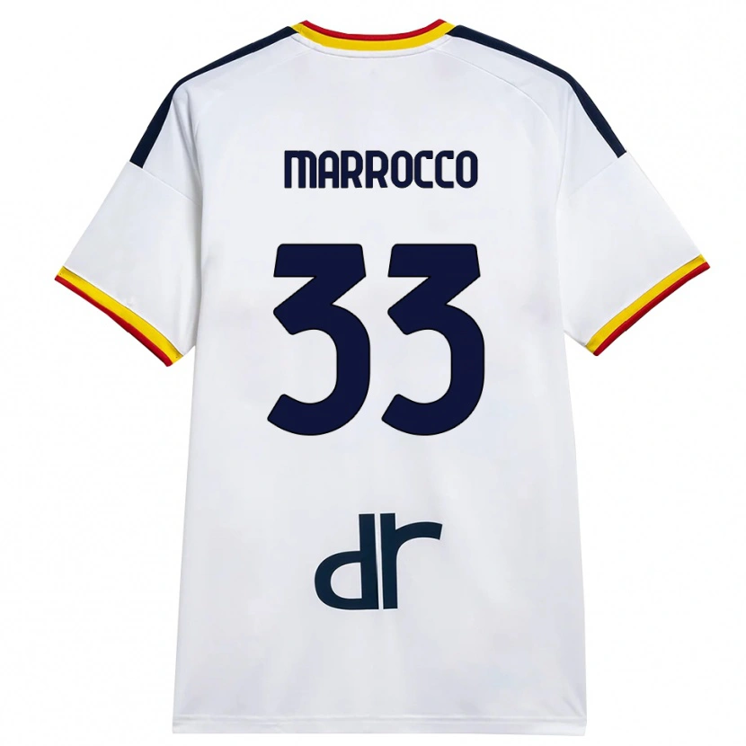 Danxen Dětské Iacopo Marrocco #33 Bílá Žlutá Červená Daleko Hráčské Dresy 2026/27 Dres