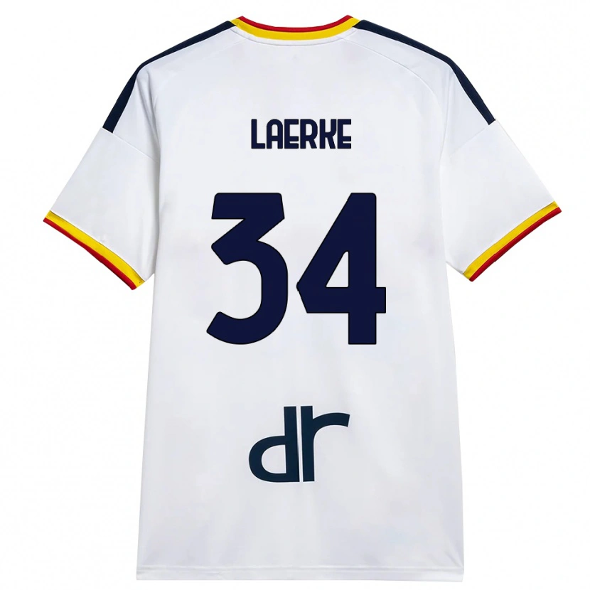 Danxen Dětské Hjalte Lærke #34 Bílá Žlutá Červená Daleko Hráčské Dresy 2026/27 Dres