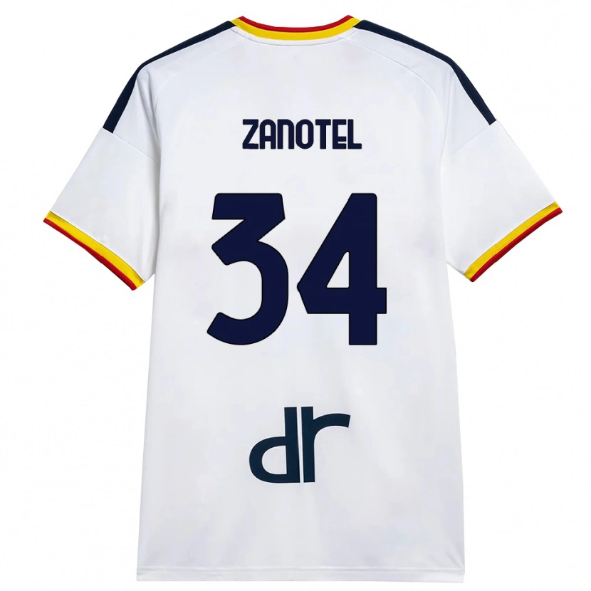 Danxen Dětské Giovanni Zanotel #34 Bílá Žlutá Červená Daleko Hráčské Dresy 2026/27 Dres