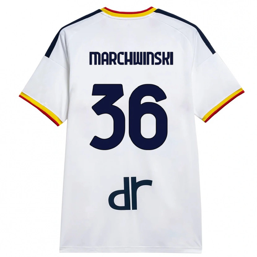 Danxen Dětské Filip Marchwinski #36 Bílá Žlutá Červená Daleko Hráčské Dresy 2026/27 Dres
