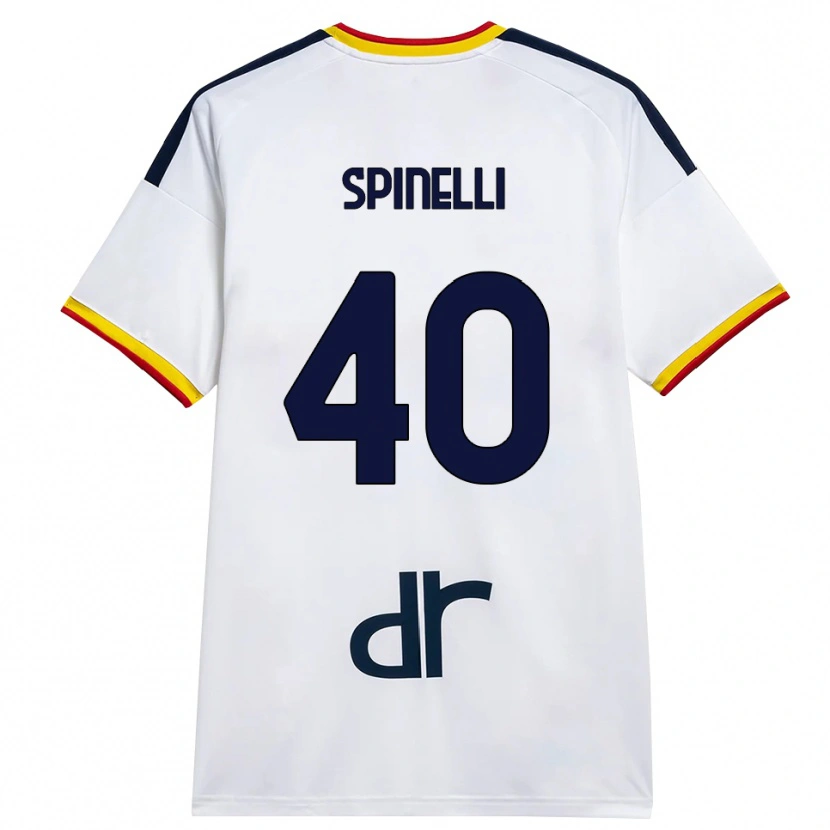Danxen Dětské Nicolò Spinelli #40 Bílá Žlutá Červená Daleko Hráčské Dresy 2026/27 Dres