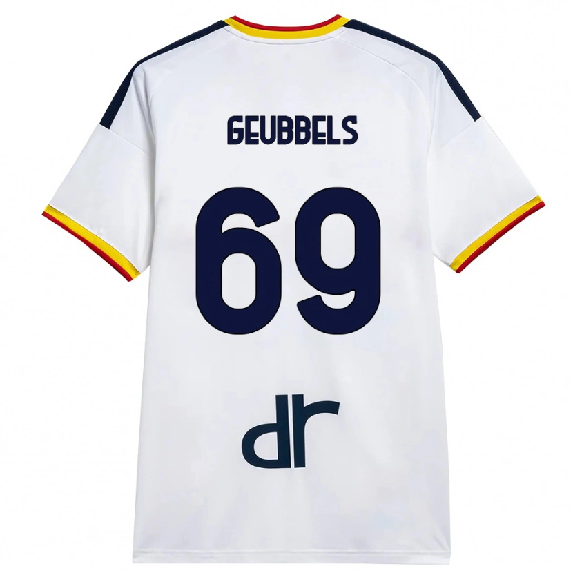 Danxen Dětské Willem Geubbels #69 Bílá Žlutá Červená Daleko Hráčské Dresy 2026/27 Dres
