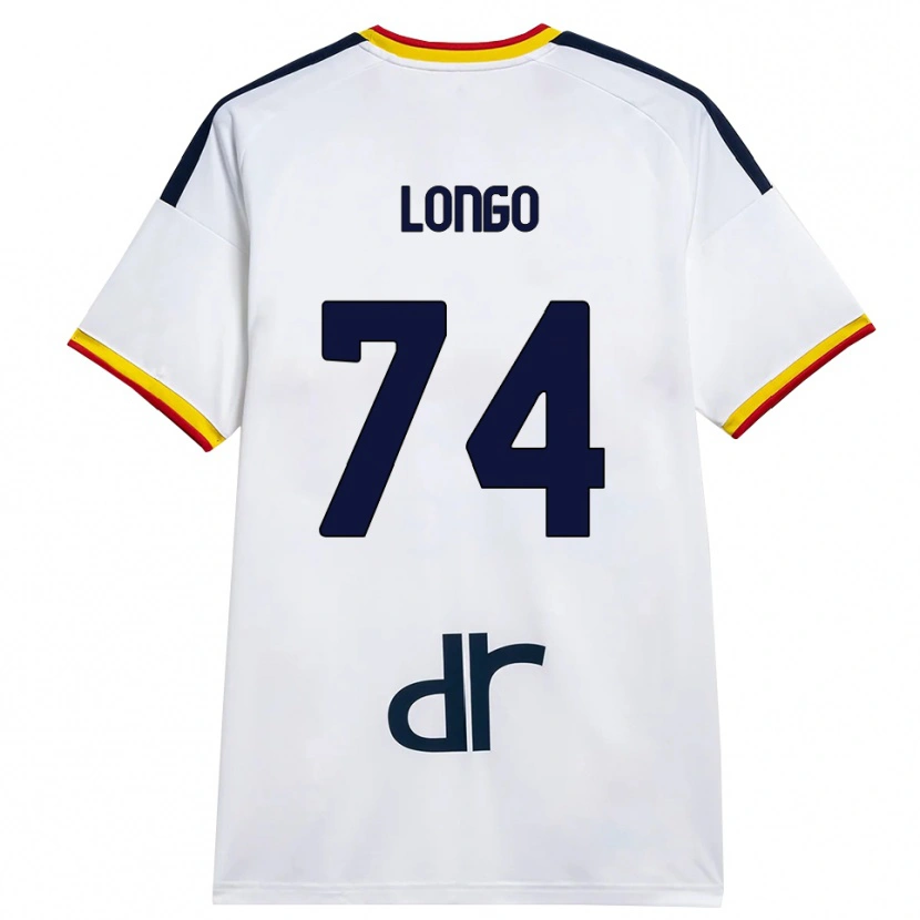 Danxen Dětské Francesco Longo #74 Bílá Žlutá Červená Daleko Hráčské Dresy 2026/27 Dres