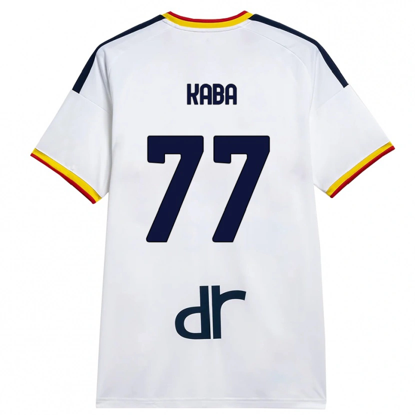 Danxen Dětské Mohamed Kaba #77 Bílá Žlutá Červená Daleko Hráčské Dresy 2026/27 Dres