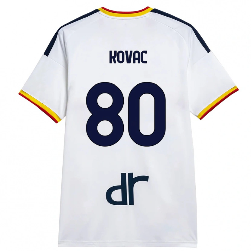 Danxen Dětské Niko Kovač #80 Bílá Žlutá Červená Daleko Hráčské Dresy 2026/27 Dres