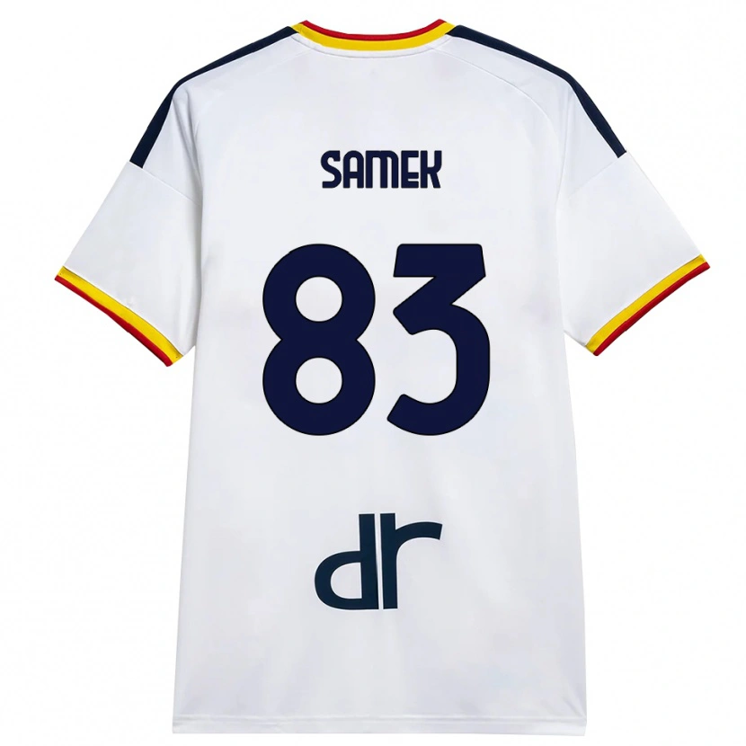 Danxen Dětské Daniel Samek #83 Bílá Žlutá Červená Daleko Hráčské Dresy 2026/27 Dres