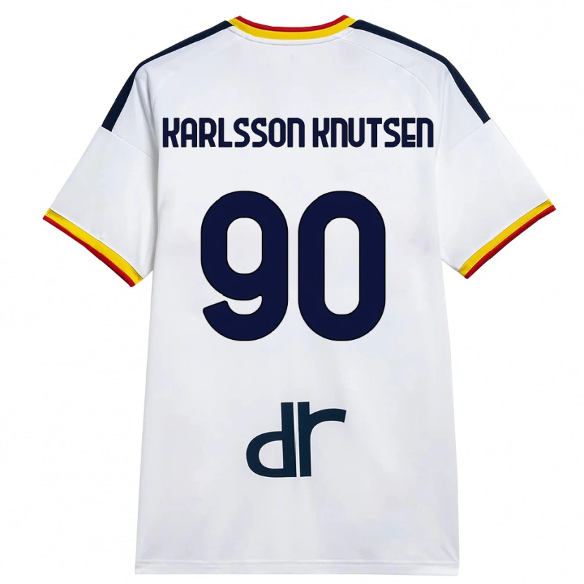 Danxen Dětské Storm Karlsson Knutsen #90 Bílá Žlutá Červená Daleko Hráčské Dresy 2026/27 Dres