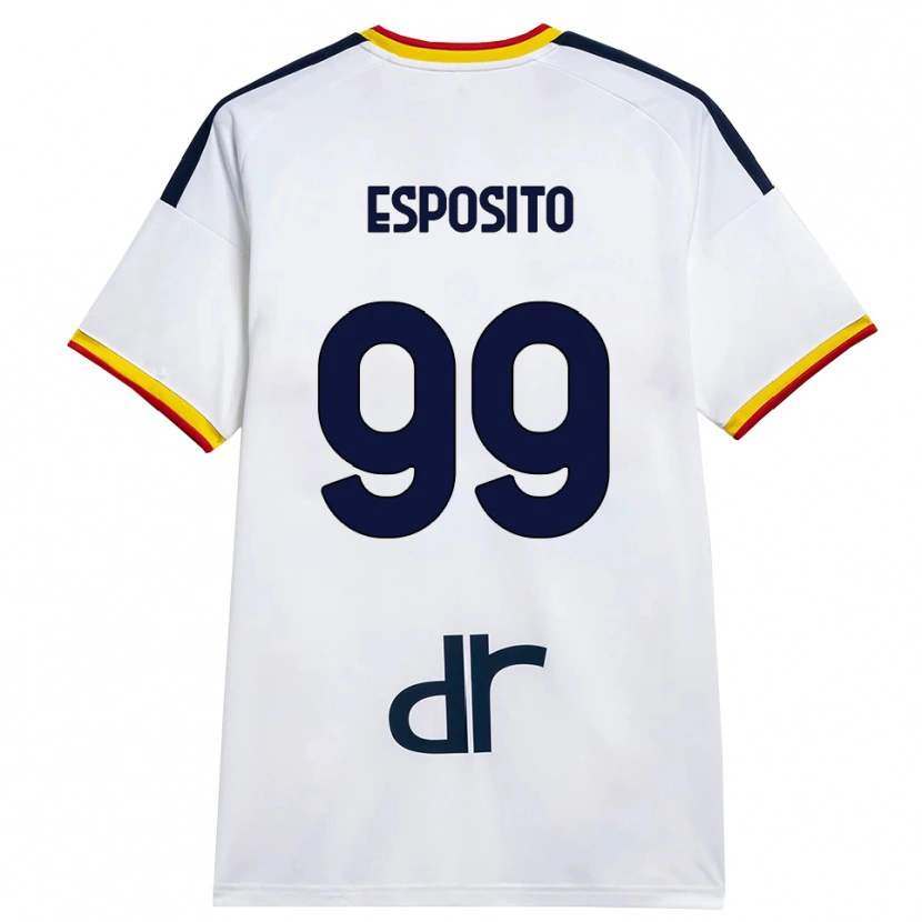 Danxen Dětské Pasquale Esposito #99 Bílá Žlutá Červená Daleko Hráčské Dresy 2026/27 Dres