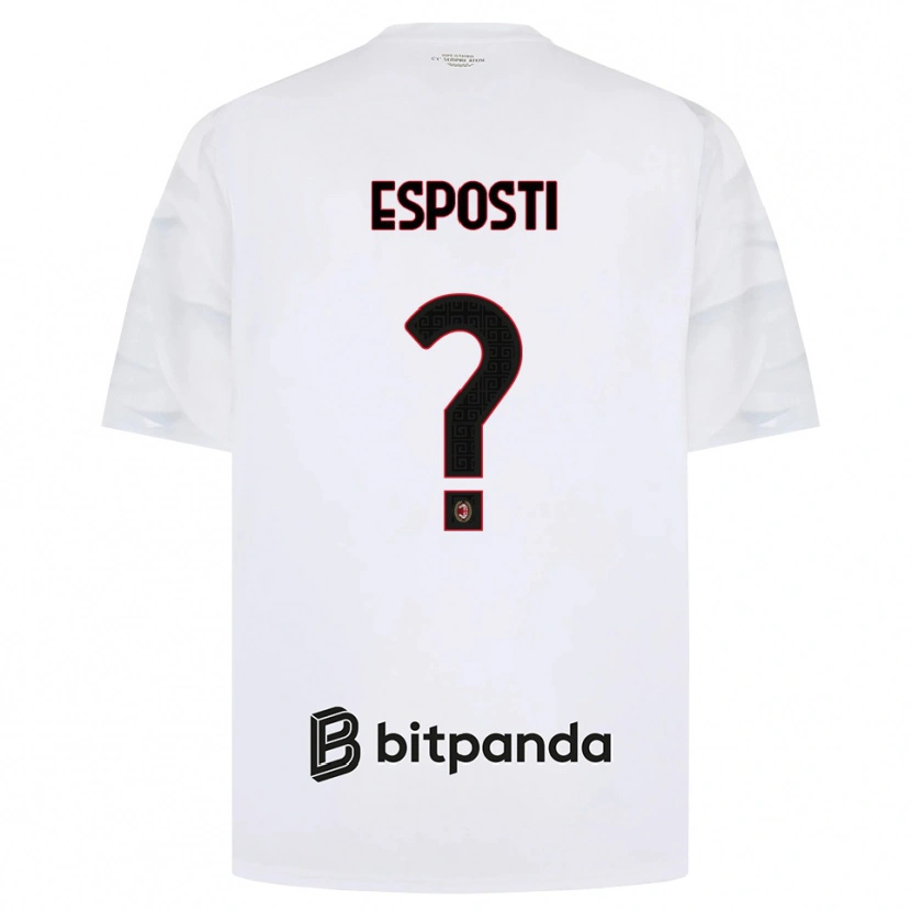 Danxen Dětské Alessandro Esposti #0 Bílá Červená Černá Daleko Hráčské Dresy 2026/27 Dres