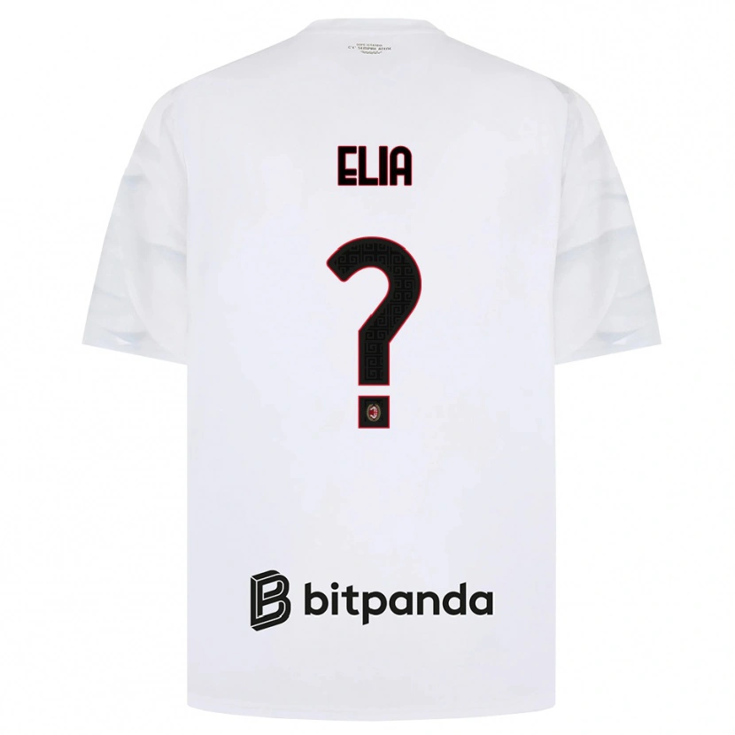 Danxen Dětské Emanuele Elia #0 Bílá Červená Černá Daleko Hráčské Dresy 2026/27 Dres
