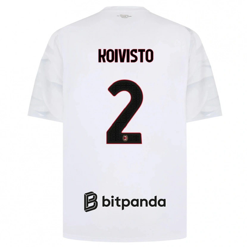 Danxen Dětské Emma Koivisto #2 Bílá Červená Černá Daleko Hráčské Dresy 2026/27 Dres