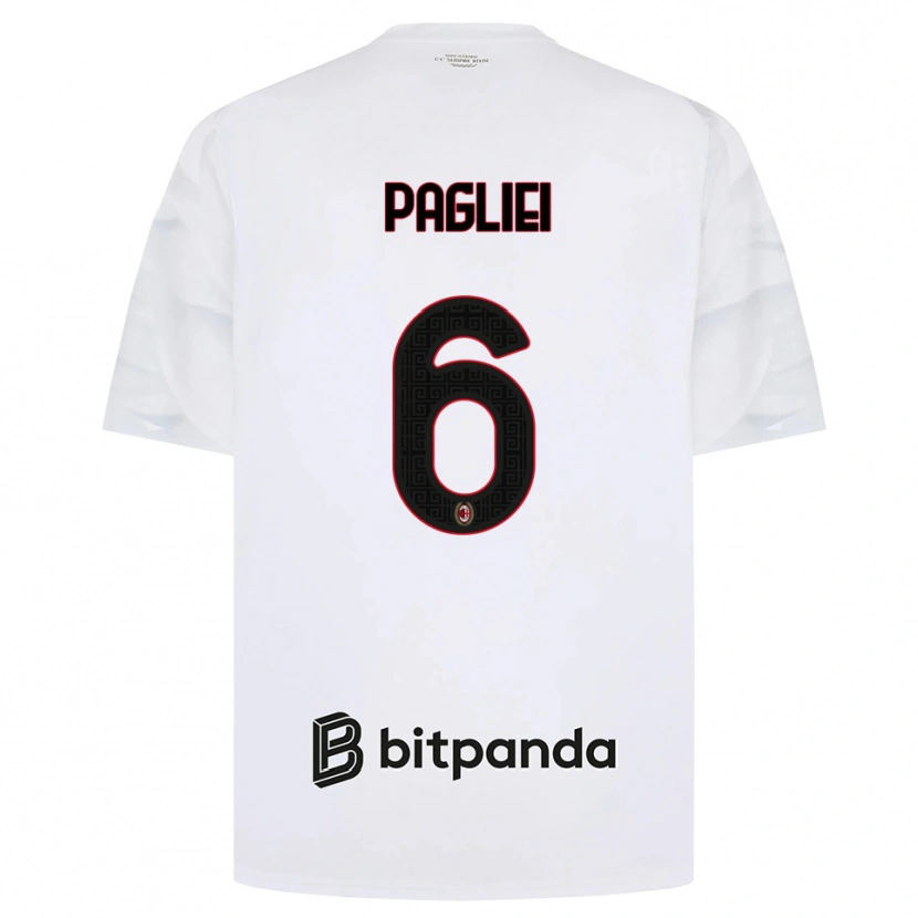 Danxen Dětské Matteo Pagliei #6 Bílá Červená Černá Daleko Hráčské Dresy 2026/27 Dres