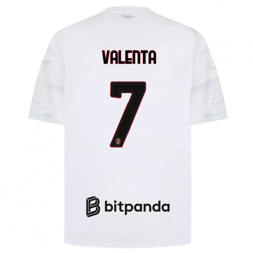 Danxen Dětské Tommaso Valenta #7 Bílá Červená Černá Daleko Hráčské Dresy 2026/27 Dres