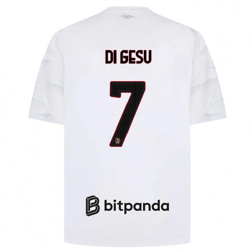 Danxen Dětské Enrico Di Gesu #7 Bílá Červená Černá Daleko Hráčské Dresy 2026/27 Dres