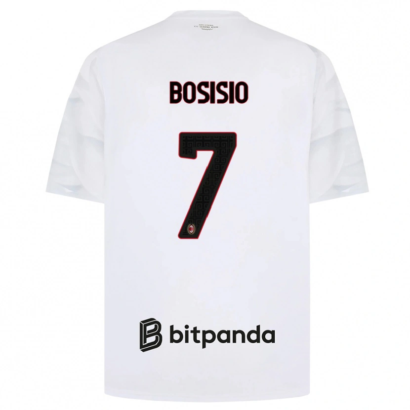 Danxen Dětské Josue Bosisio #7 Bílá Červená Černá Daleko Hráčské Dresy 2026/27 Dres