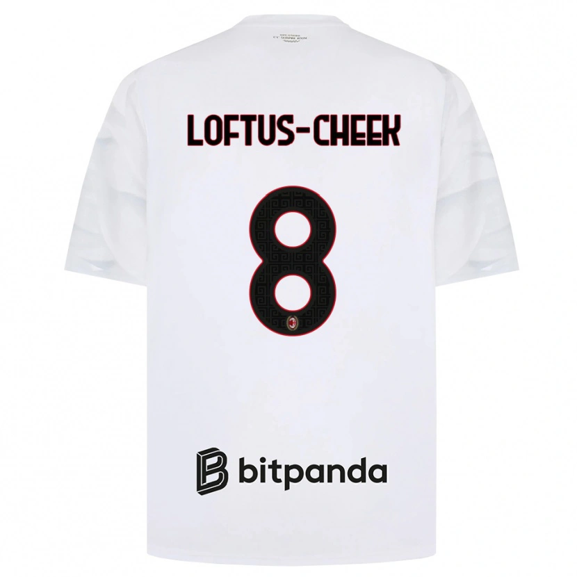 Danxen Dětské Ruben Loftus-Cheek #8 Bílá Červená Černá Daleko Hráčské Dresy 2026/27 Dres