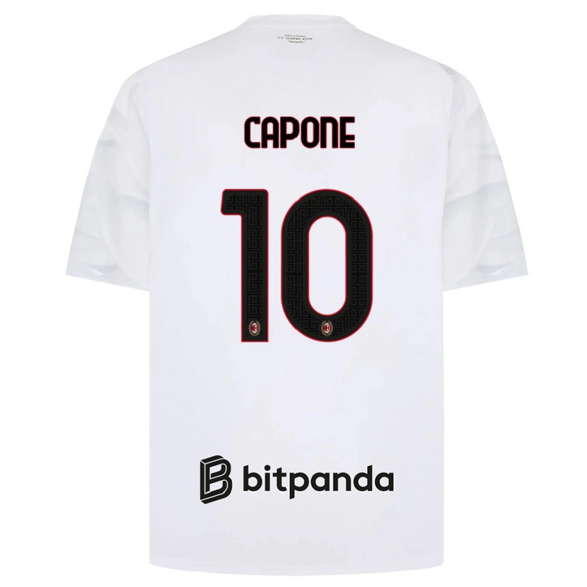 Danxen Dětské Andrea Capone #10 Bílá Červená Černá Daleko Hráčské Dresy 2026/27 Dres