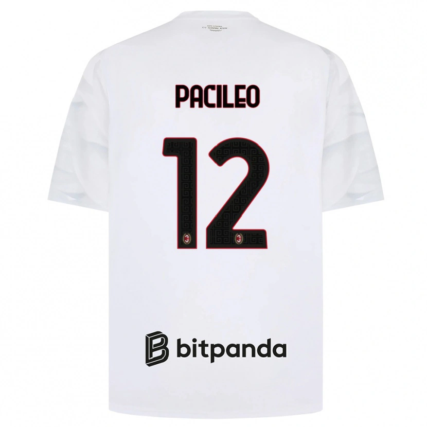 Danxen Dětské Alessandro Pacileo #12 Bílá Červená Černá Daleko Hráčské Dresy 2026/27 Dres