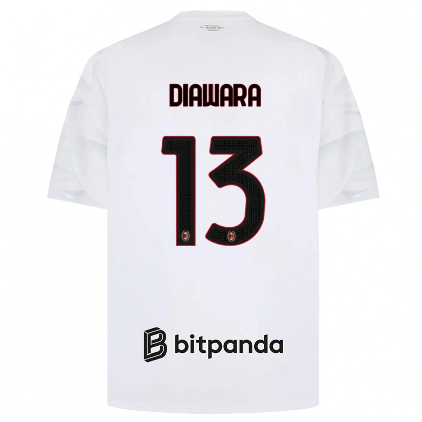 Danxen Dětské Sankhoun Diawara #13 Bílá Červená Černá Daleko Hráčské Dresy 2026/27 Dres