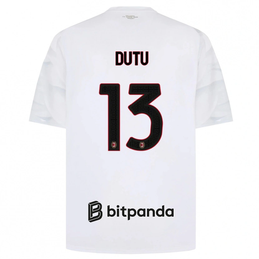 Danxen Dětské Matteo Dutu #13 Bílá Červená Černá Daleko Hráčské Dresy 2026/27 Dres
