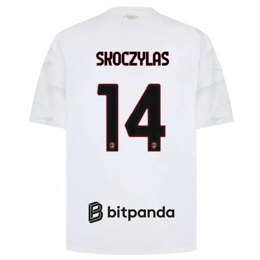 Danxen Dětské Mateusz Skoczylas #14 Bílá Červená Černá Daleko Hráčské Dresy 2026/27 Dres