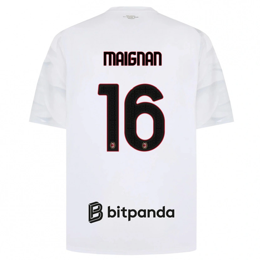 Danxen Dětské Mike Maignan #16 Bílá Červená Černá Daleko Hráčské Dresy 2026/27 Dres
