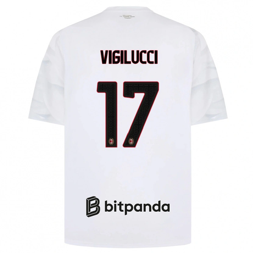Danxen Dětské Valery Vigilucci #17 Bílá Červená Černá Daleko Hráčské Dresy 2026/27 Dres
