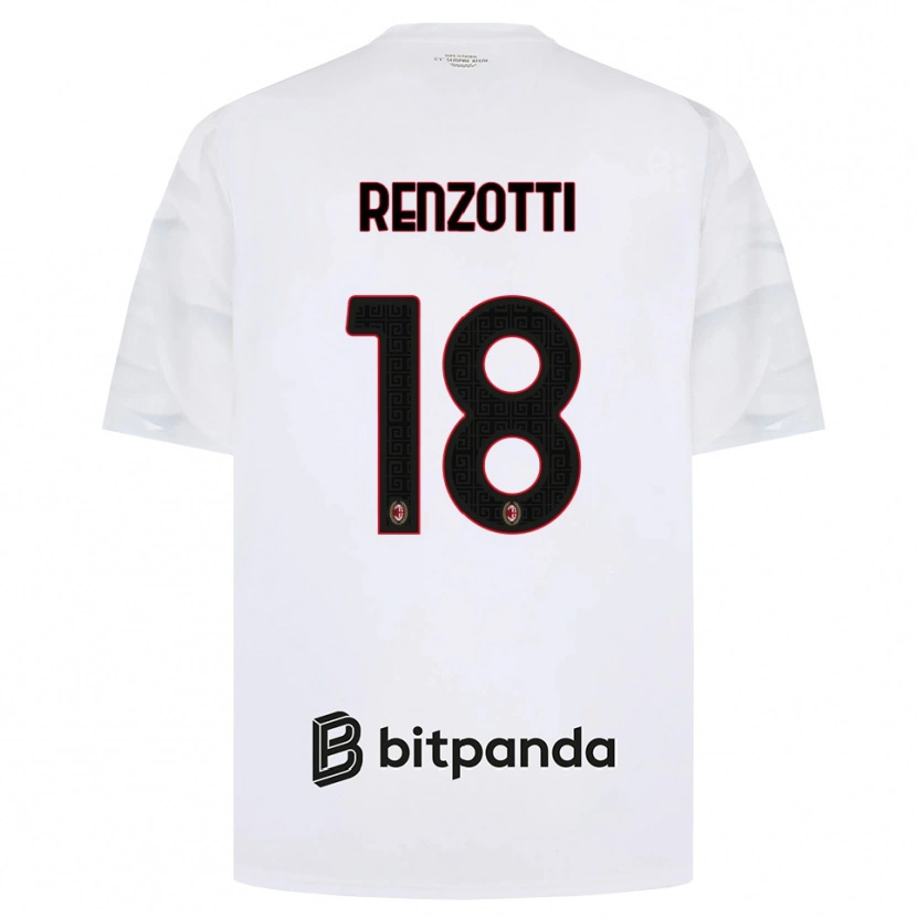 Danxen Dětské Monica Renzotti #18 Bílá Červená Černá Daleko Hráčské Dresy 2026/27 Dres