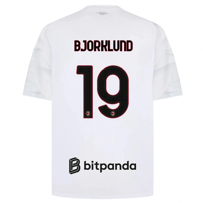 Danxen Dětské Lukas Bjorklund #19 Bílá Červená Černá Daleko Hráčské Dresy 2026/27 Dres
