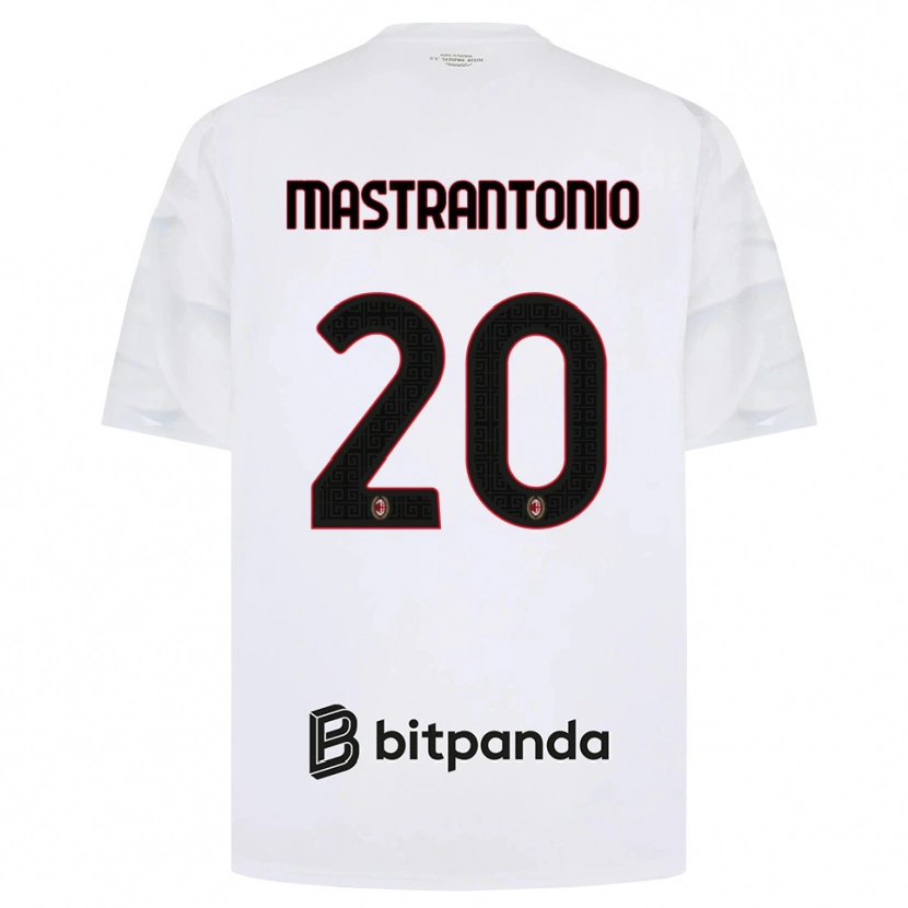 Danxen Dětské Davide Mastrantonio #20 Bílá Červená Černá Daleko Hráčské Dresy 2026/27 Dres