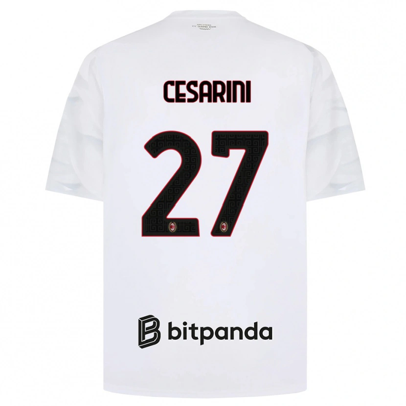 Danxen Dětské Erin Maria Patrizia Cesarini #27 Bílá Červená Černá Daleko Hráčské Dresy 2026/27 Dres