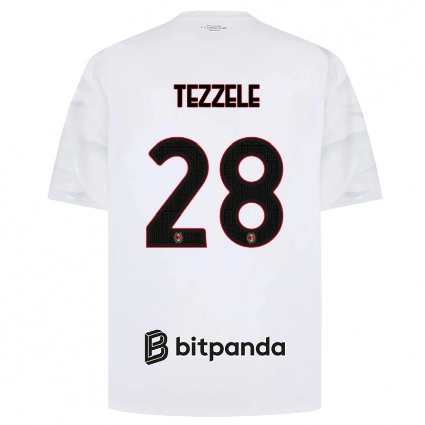 Danxen Dětské Matteo Tezzele #28 Bílá Červená Černá Daleko Hráčské Dresy 2026/27 Dres