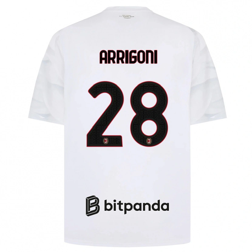 Danxen Dětské Giorgia Arrigoni #28 Bílá Červená Černá Daleko Hráčské Dresy 2026/27 Dres