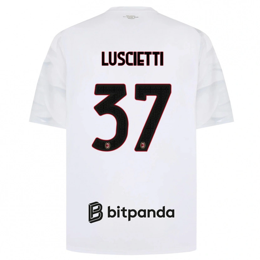 Danxen Dětské Abebe Luscietti #37 Bílá Červená Černá Daleko Hráčské Dresy 2026/27 Dres