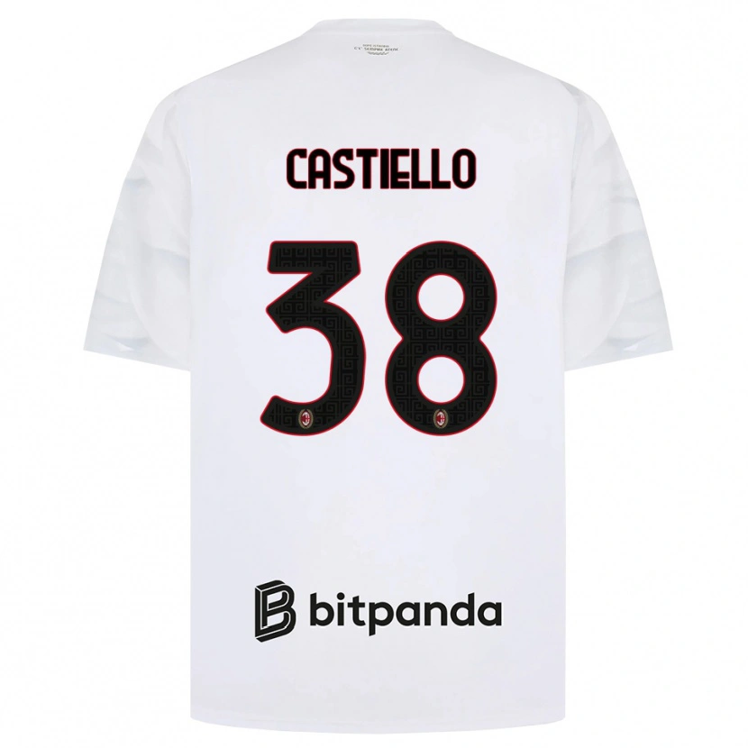 Danxen Dětské Alex Castiello #38 Bílá Červená Černá Daleko Hráčské Dresy 2026/27 Dres