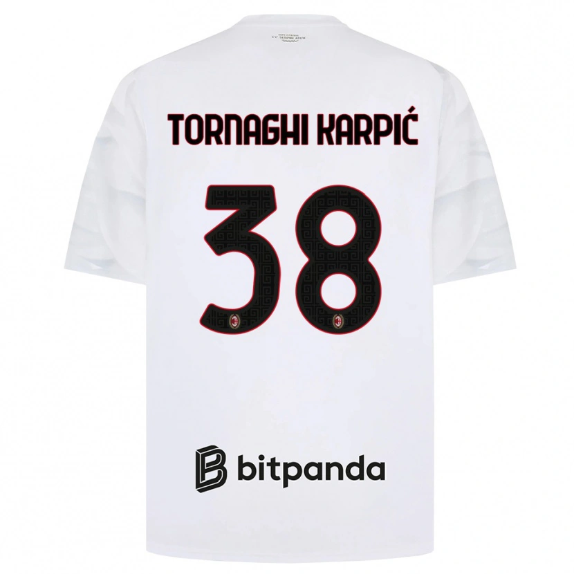 Danxen Dětské Lavinia Tornaghi Karpić #38 Bílá Červená Černá Daleko Hráčské Dresy 2026/27 Dres