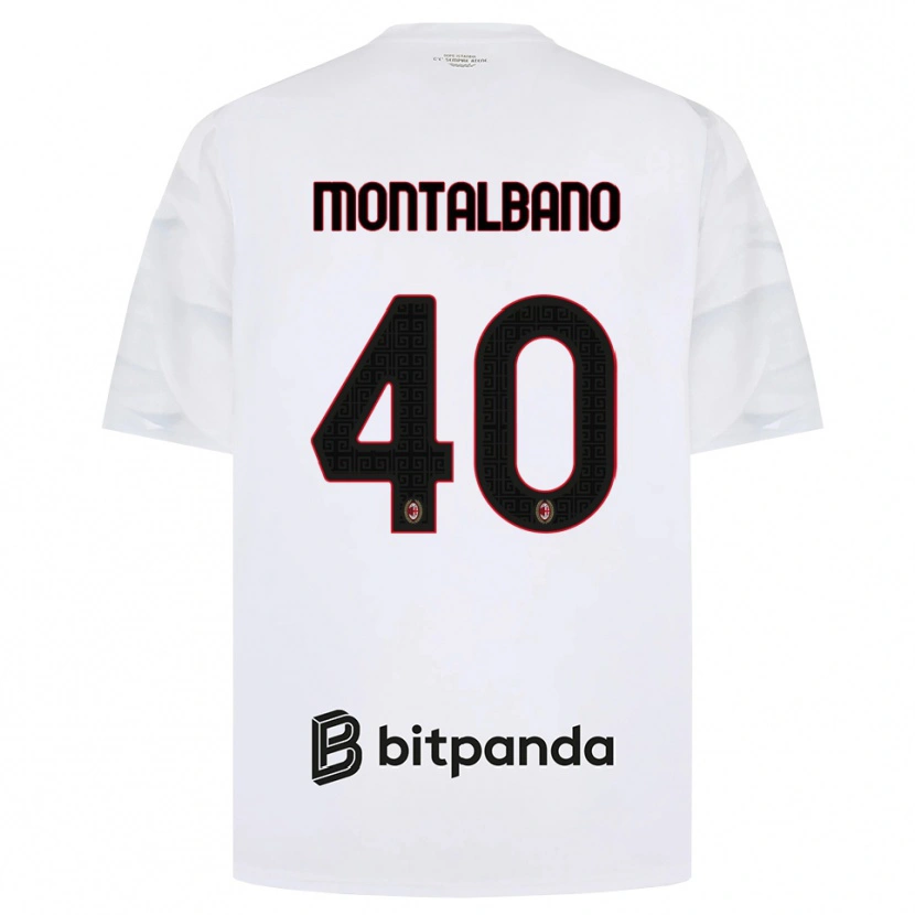 Danxen Dětské Nicolo Montalbano #40 Bílá Červená Černá Daleko Hráčské Dresy 2026/27 Dres