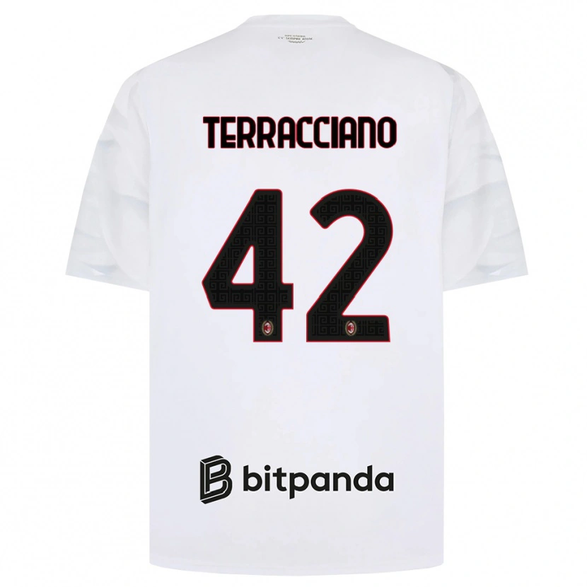 Danxen Dětské Filippo Terracciano #42 Bílá Červená Černá Daleko Hráčské Dresy 2026/27 Dres