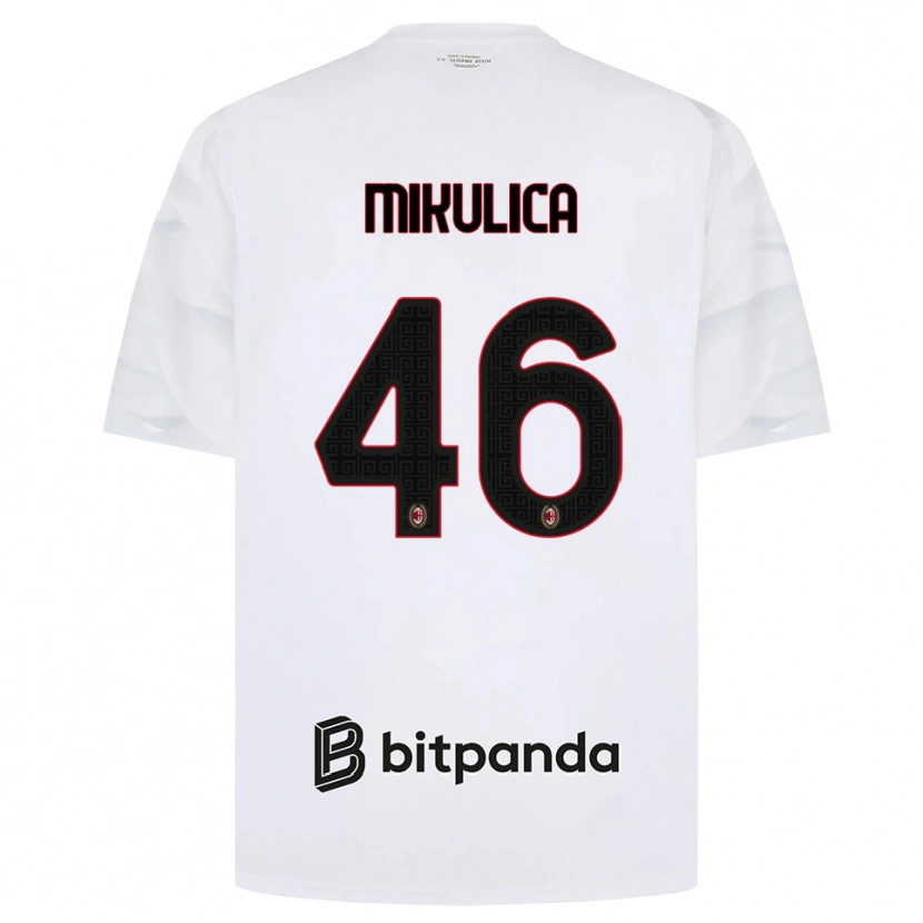 Danxen Dětské Petra Mikulica #46 Bílá Červená Černá Daleko Hráčské Dresy 2026/27 Dres
