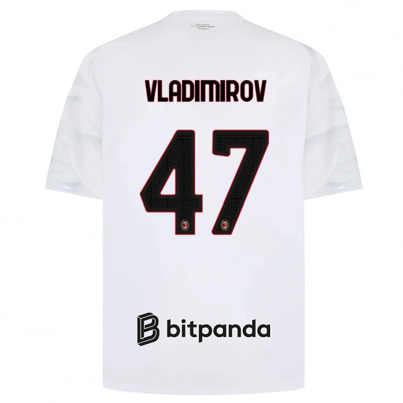Danxen Dětské Valeri Vladimirov #47 Bílá Červená Černá Daleko Hráčské Dresy 2026/27 Dres