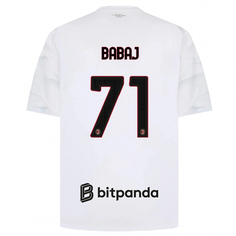 Danxen Dětské Aron Babaj #71 Bílá Červená Černá Daleko Hráčské Dresy 2026/27 Dres