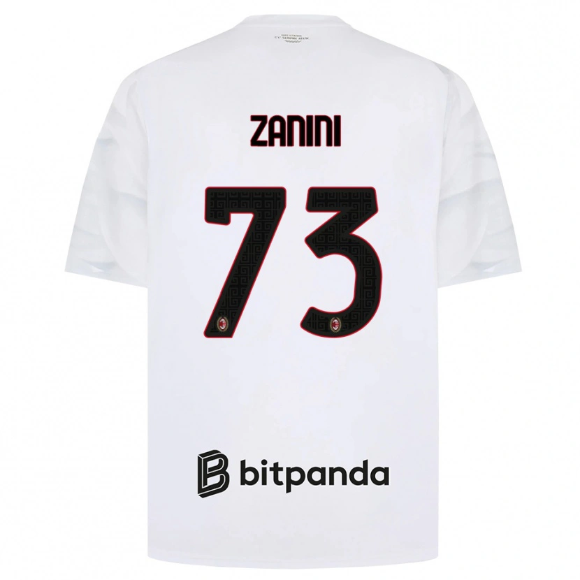 Danxen Dětské Paola Zanini #73 Bílá Červená Černá Daleko Hráčské Dresy 2026/27 Dres