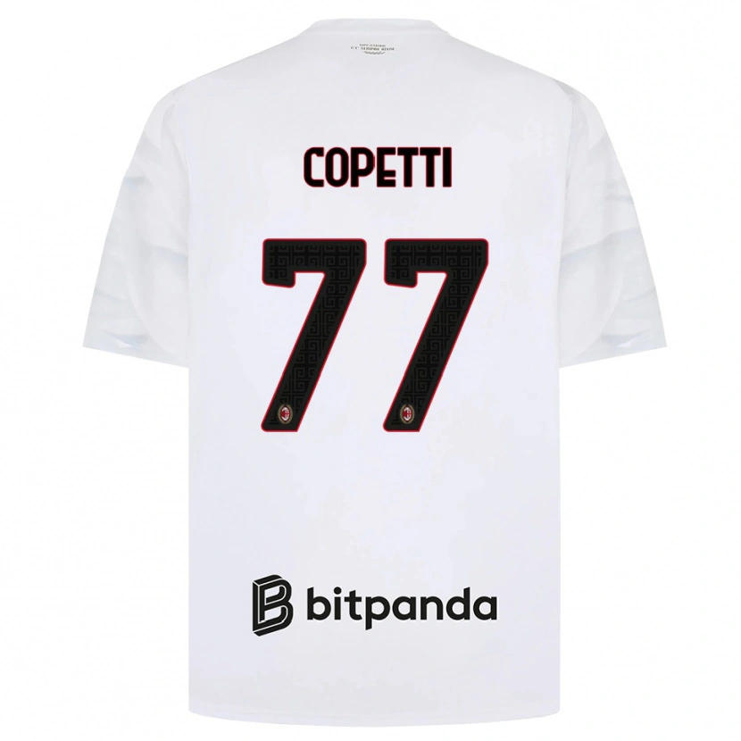 Danxen Dětské Matilde Copetti #77 Bílá Červená Černá Daleko Hráčské Dresy 2026/27 Dres