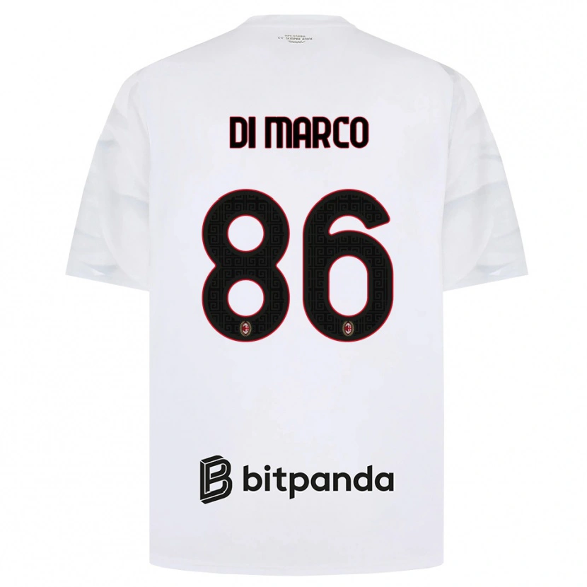 Danxen Dětské Luca Di Marco #86 Bílá Červená Černá Daleko Hráčské Dresy 2026/27 Dres