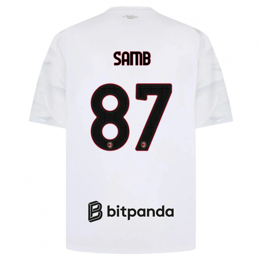 Danxen Dětské Ablaye Samb #87 Bílá Červená Černá Daleko Hráčské Dresy 2026/27 Dres
