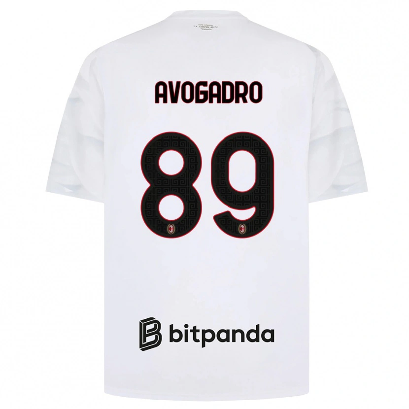 Danxen Dětské Pietro Avogadro #89 Bílá Červená Černá Daleko Hráčské Dresy 2026/27 Dres