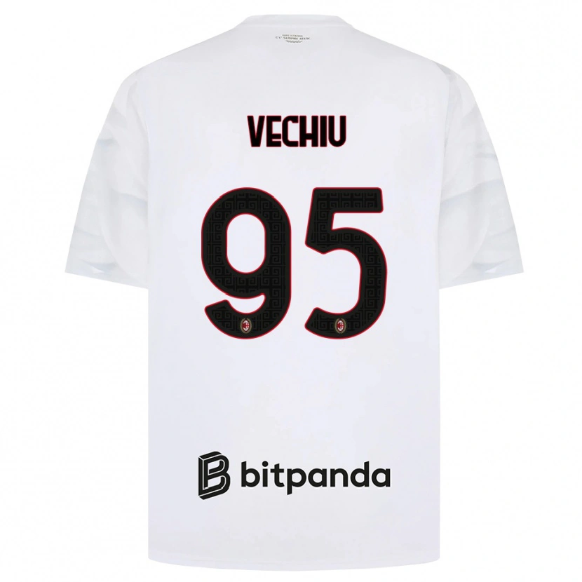 Danxen Dětské Christian Vechiu #95 Bílá Červená Černá Daleko Hráčské Dresy 2026/27 Dres